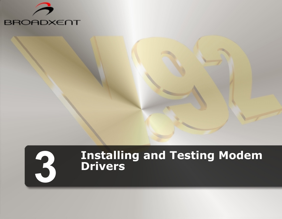 Installing and testing modem drivers | CREATIVE DSI V.92 User Manual | Page 16 / 60
