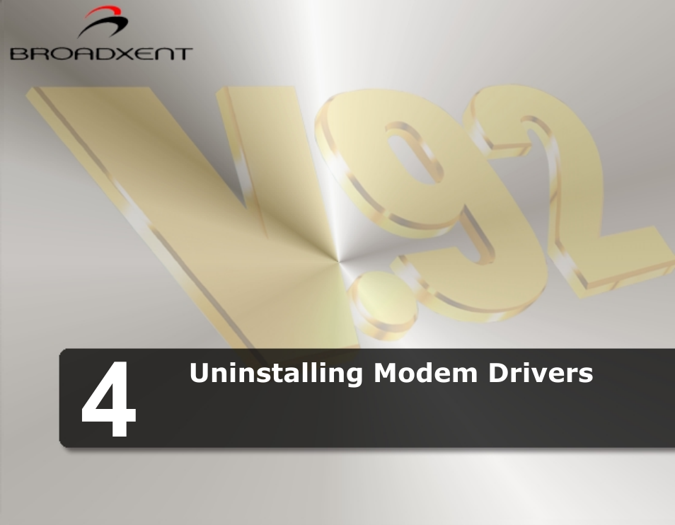 Uninstalling modem drivers | CREATIVE DSI V.92 User Manual | Page 35 / 60