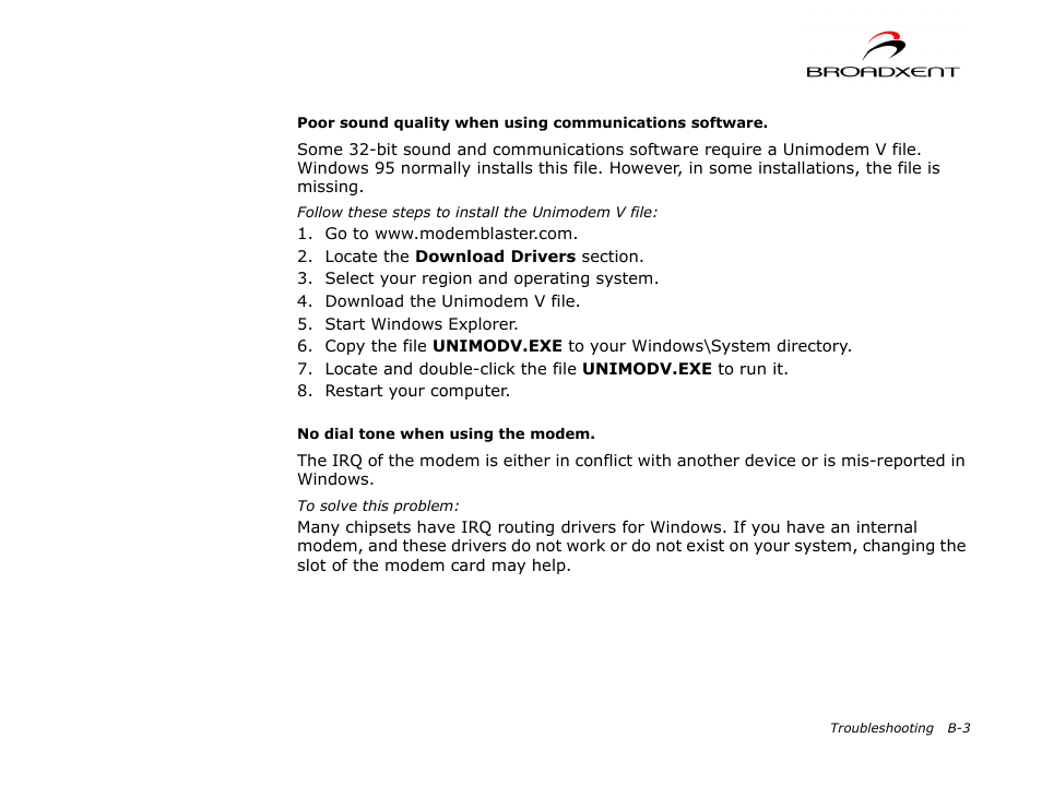 CREATIVE DSI V.92 User Manual | Page 53 / 60