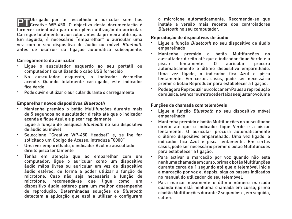 CREATIVE WP 450 User Manual | Page 22 / 80