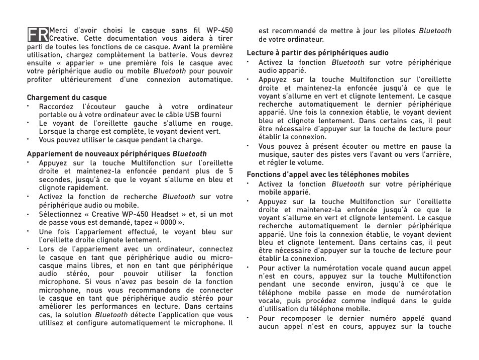 CREATIVE WP 450 User Manual | Page 7 / 80