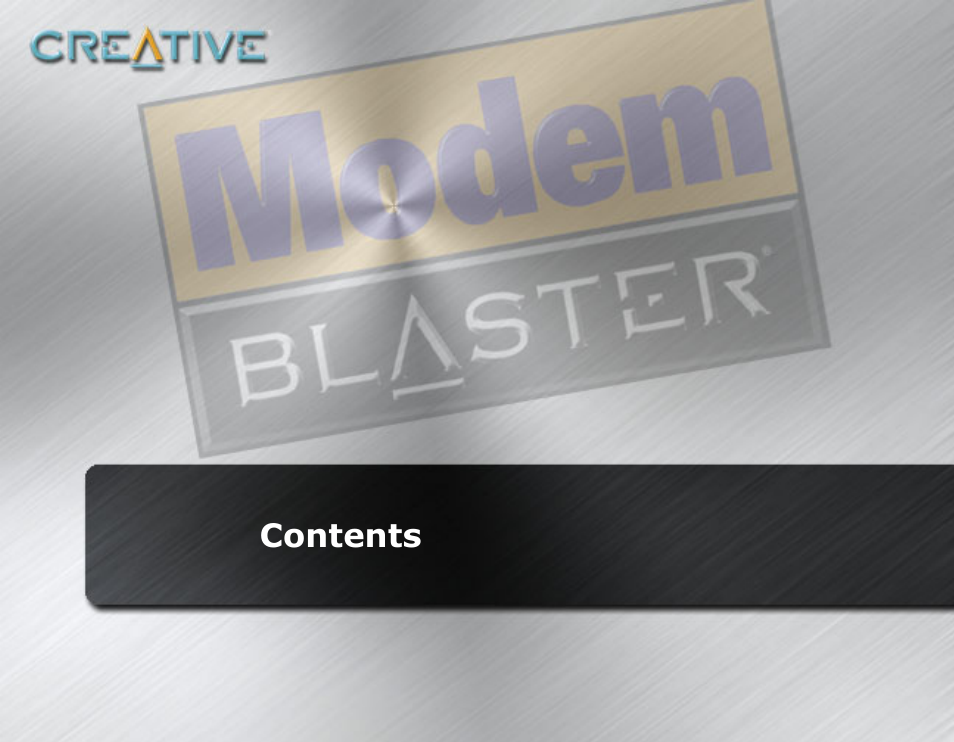 CREATIVE Modem Blaster V.92 PCMCIA DI5611 User Manual | Page 3 / 40