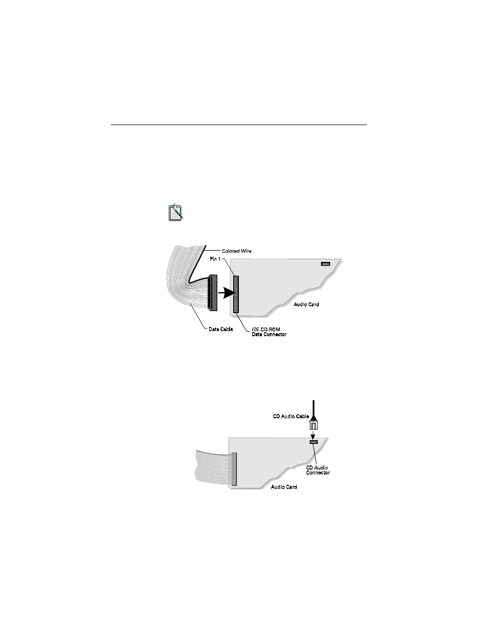 Connecting cables to your audio card | CREATIVE 4X CD-ROM Drives GCD-R542B User Manual | Page 23 / 70