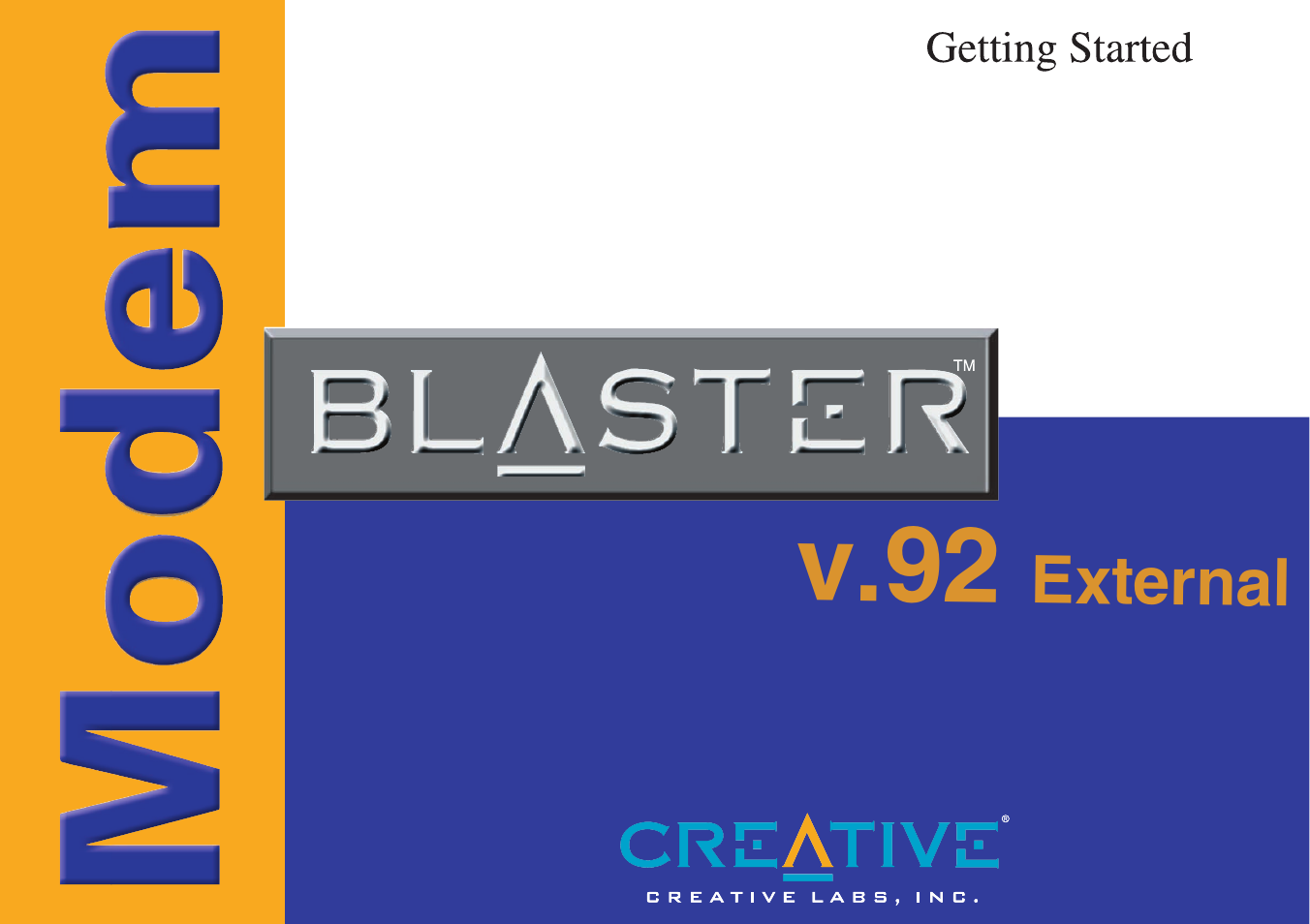 CREATIVE Blaster v.92 External User Manual | 35 pages