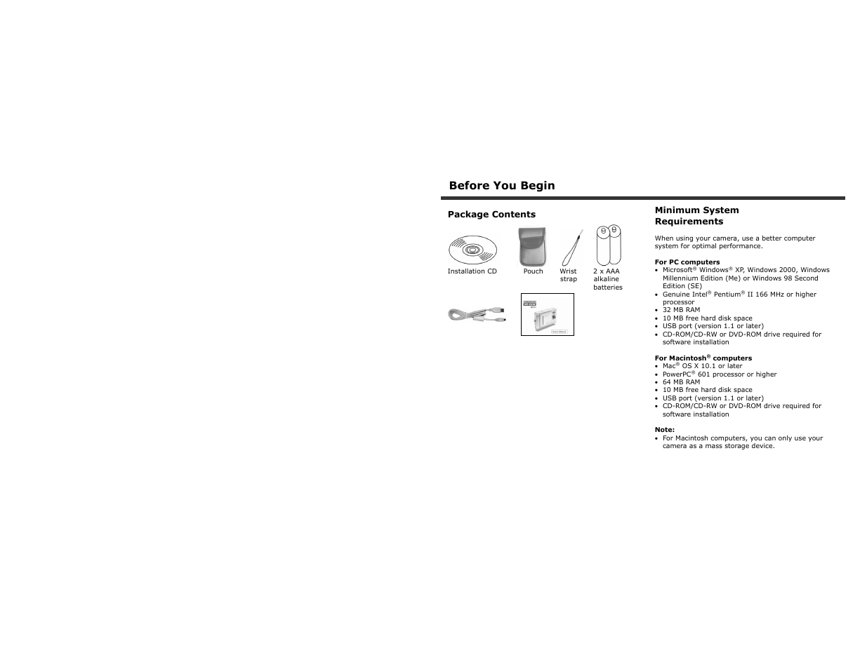 Before you begin | CREATIVE PC-CAM 920 Slim User Manual | Page 6 / 29