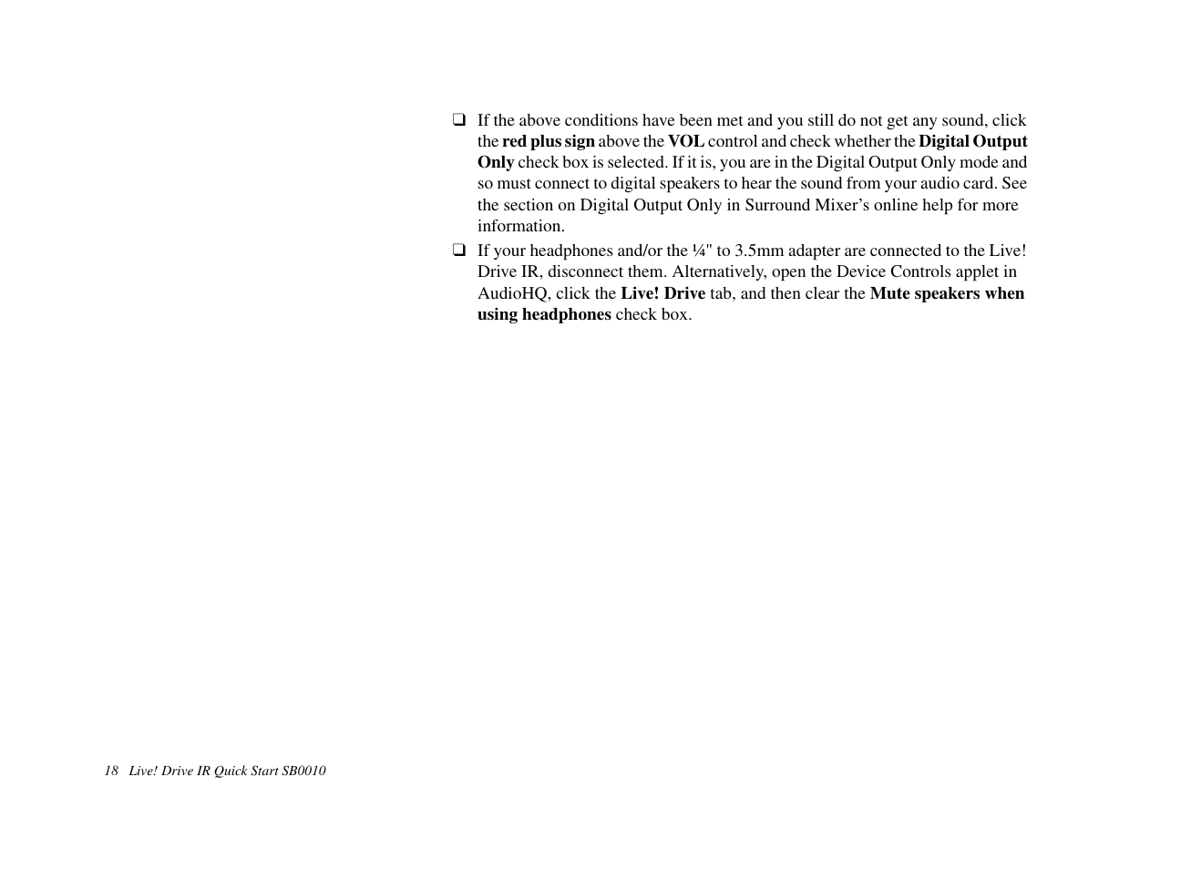 CREATIVE Live! Drive IR SB0010 User Manual | Page 18 / 22