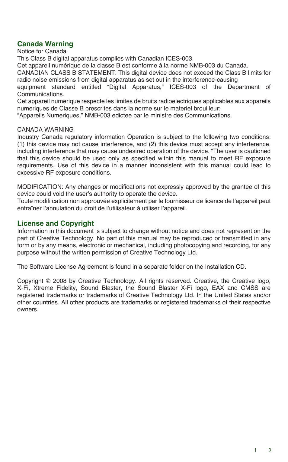 CREATIVE Digital Wireless Gaming Headset HS-1200 User Manual | Page 5 / 52