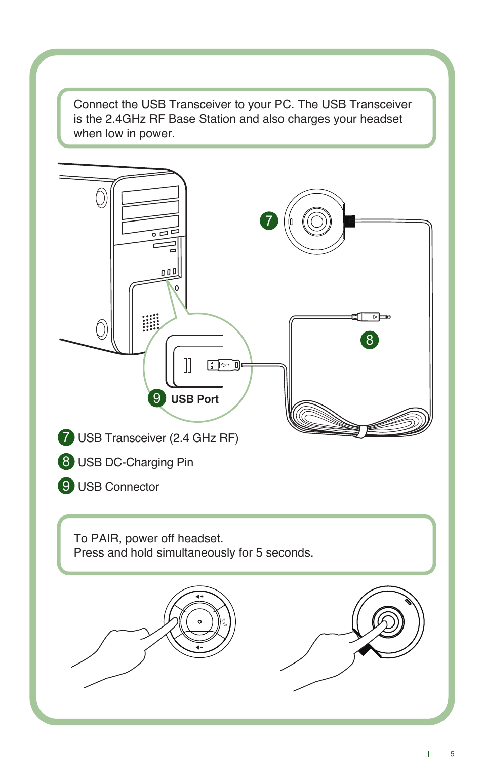 CREATIVE Digital Wireless Gaming Headset HS-1200 User Manual | Page 7 / 52