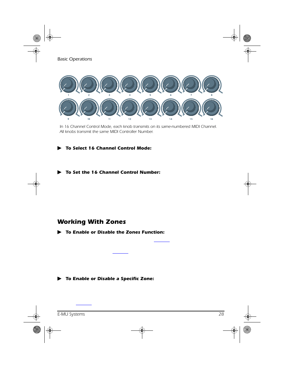 Working with zones | CREATIVE X Board.book E-MU User Manual | Page 28 / 73