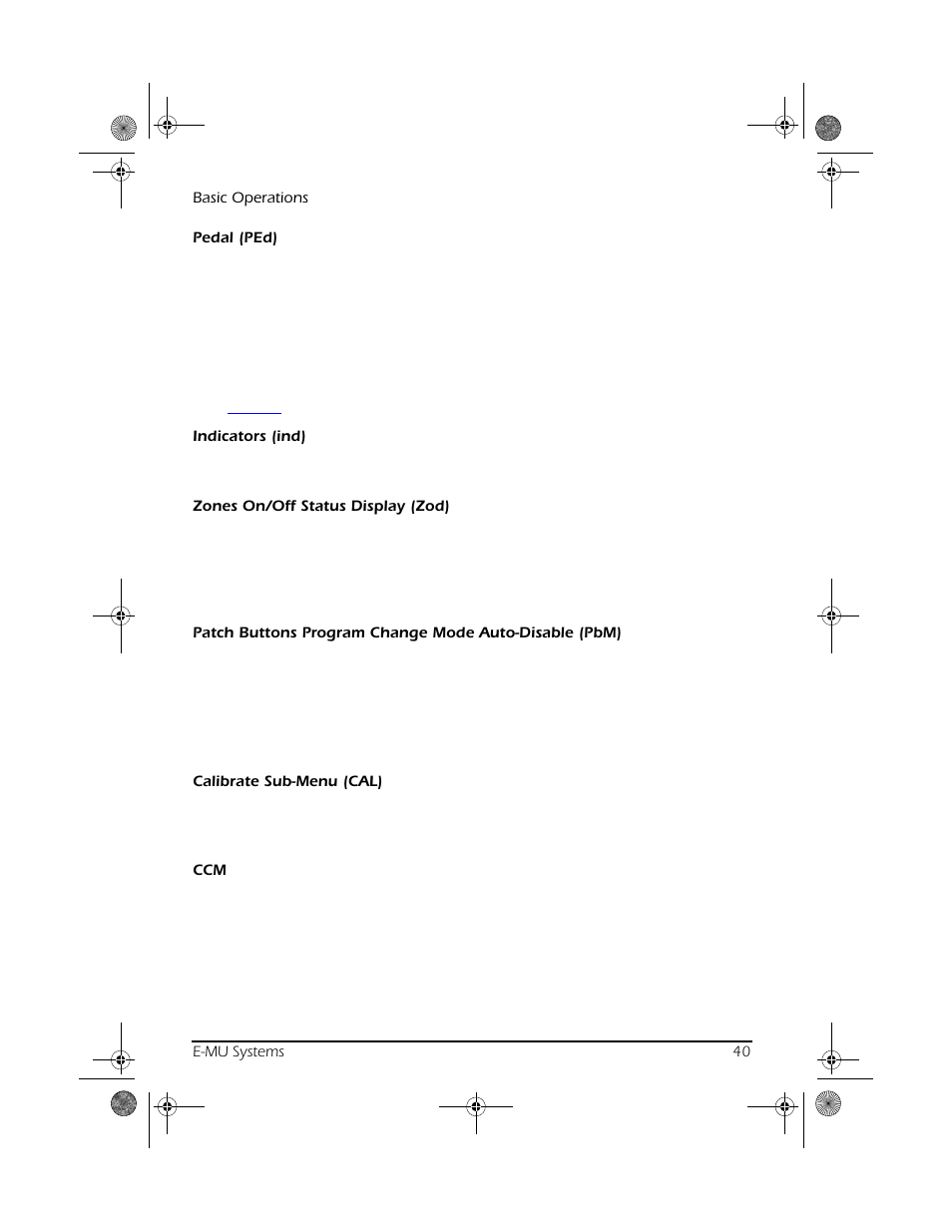 Footpedal, see | CREATIVE X Board.book E-MU User Manual | Page 40 / 73