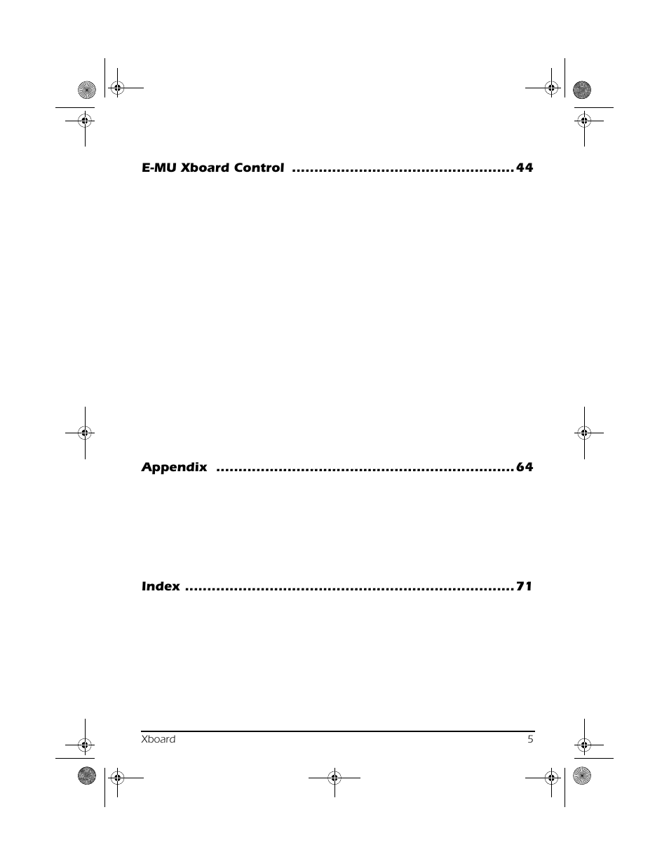 CREATIVE X Board.book E-MU User Manual | Page 5 / 73