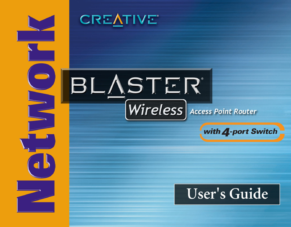 CREATIVE Network Blaster Wireless Access Point Router CW2202 User Manual | 65 pages
