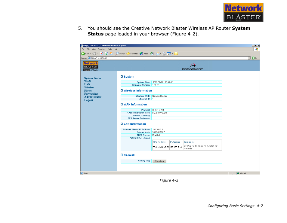 CREATIVE Network Blaster Wireless Access Point Router CW2202 User Manual | Page 25 / 65
