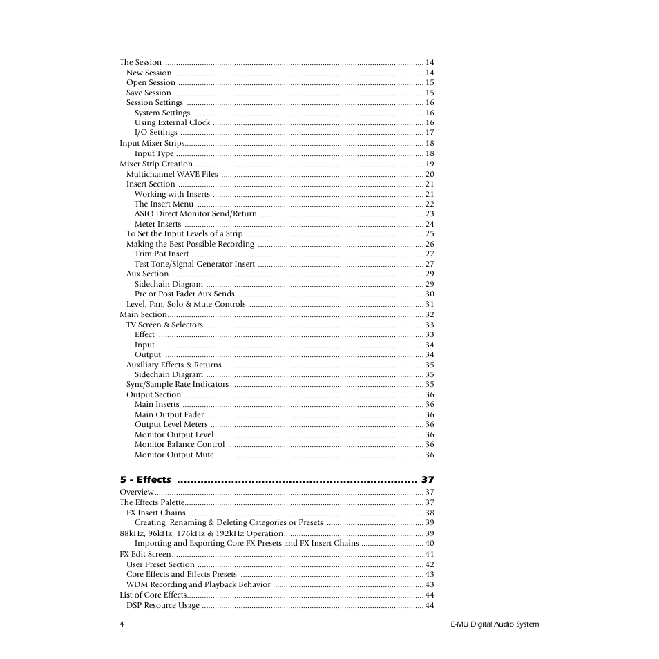 E-MU 0404 PCI User Manual | Page 4 / 96