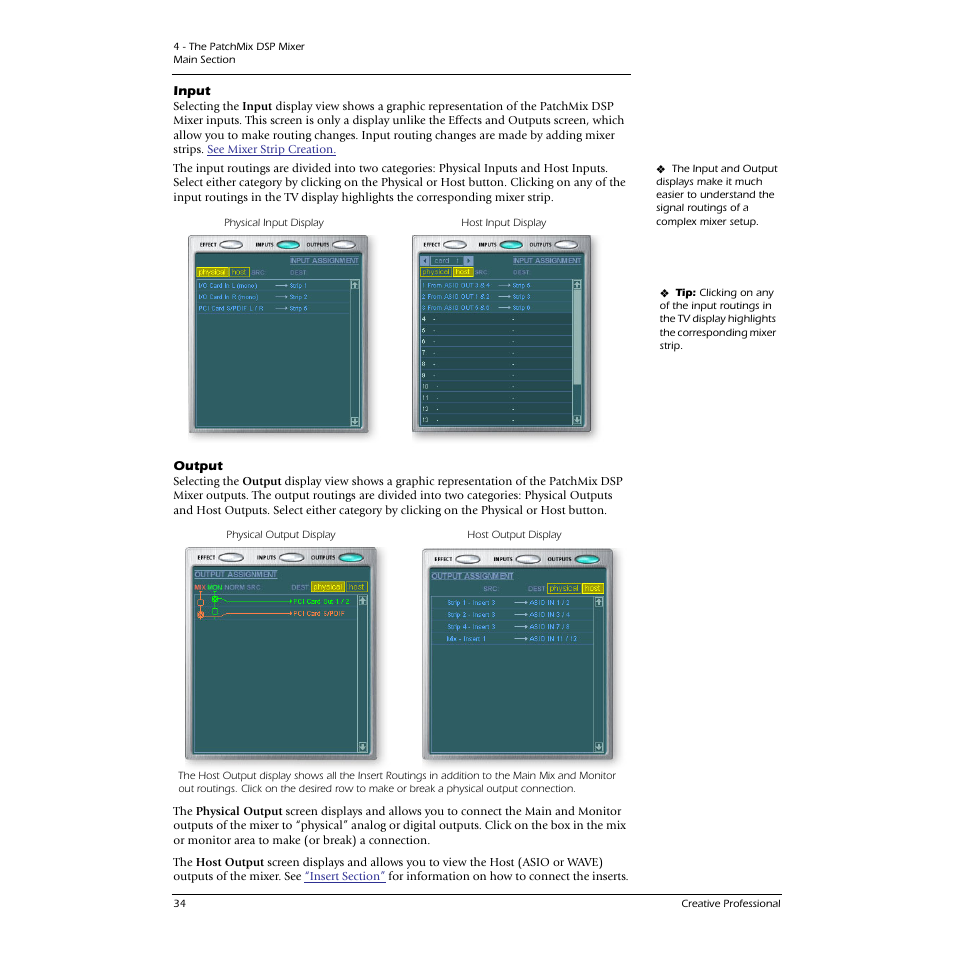 Input, Output, Input output | E-MU 0404 PCI User Manual | Page 42 / 96