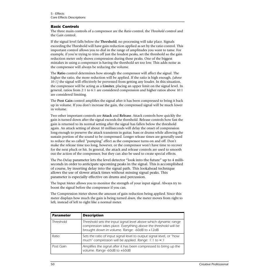 Basic controls | E-MU 0404 PCI User Manual | Page 58 / 96