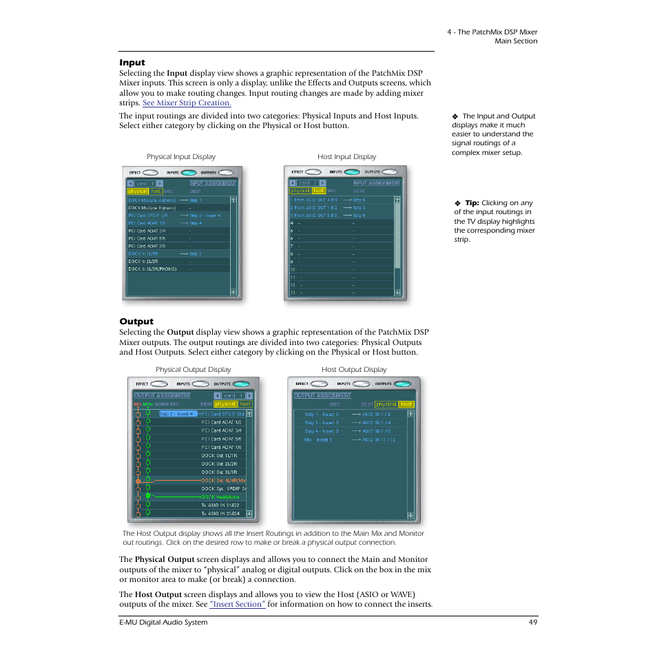 Input, Output, Input output | CREATIVE 1212M User Manual | Page 49 / 120