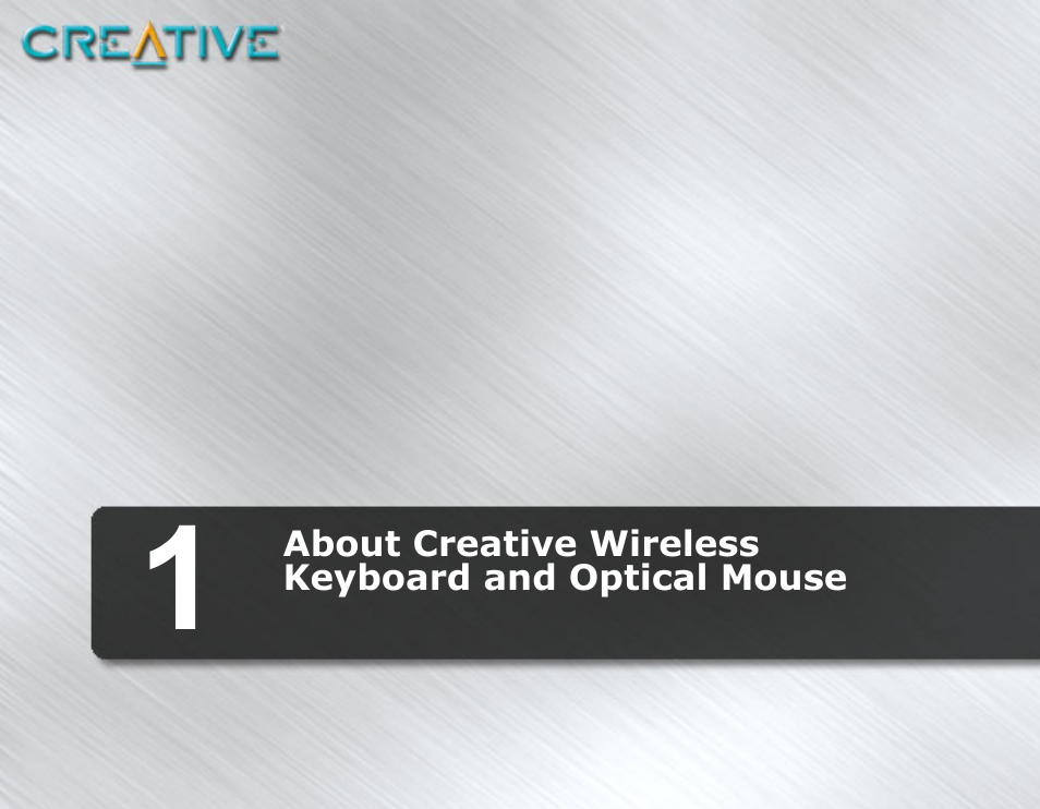 About creative wireless keyboard and optical mouse | CREATIVE Desktop Wireless 6000 User Manual | Page 10 / 35