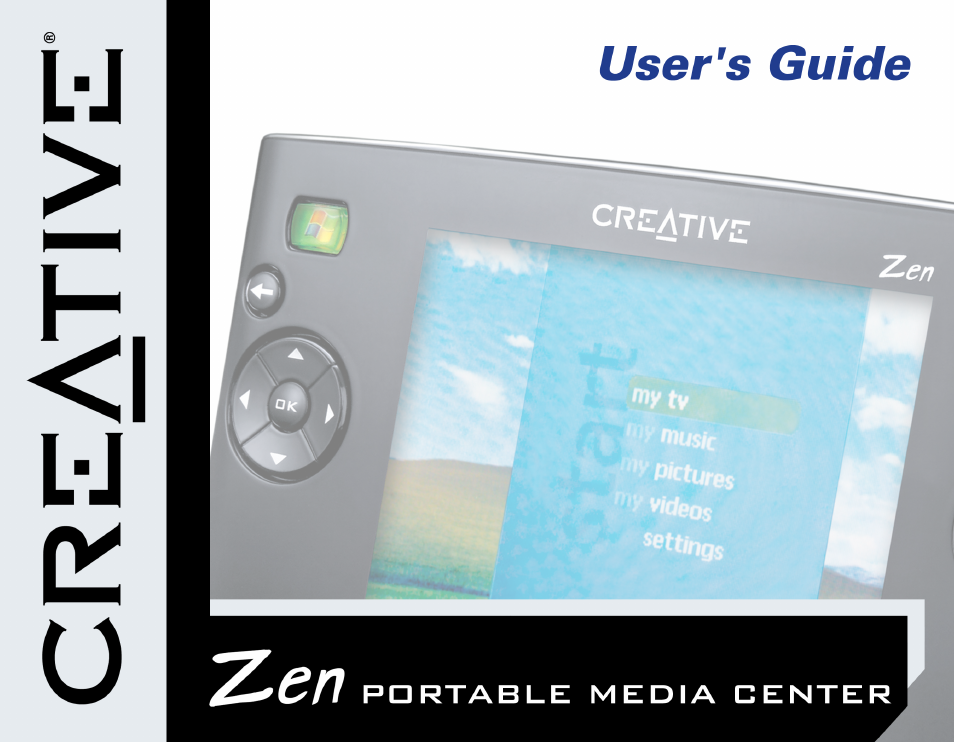 CREATIVE Zen Portable Media Center User Manual | 53 pages