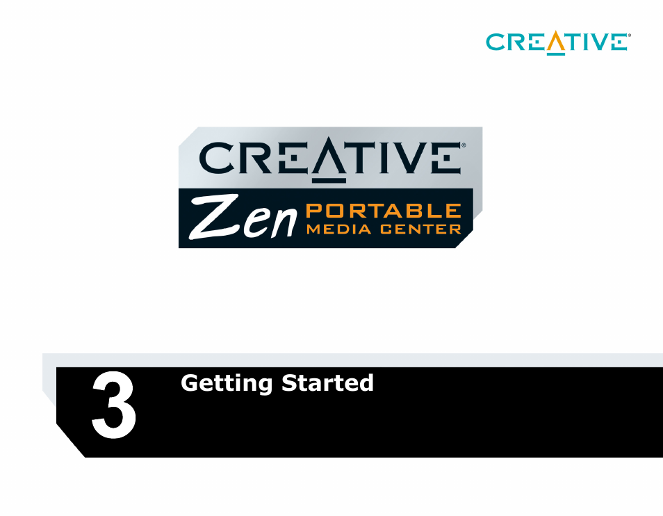 Getting started | CREATIVE Zen Portable Media Center User Manual | Page 18 / 53