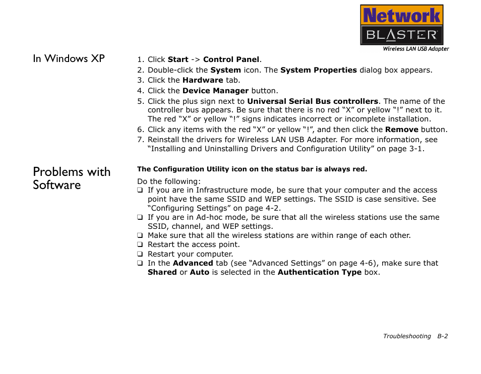 In windows xp, Problems with software | CREATIVE 2030 User Manual | Page 72 / 96