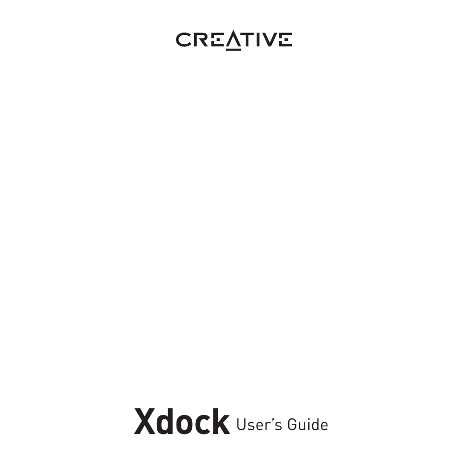 CREATIVE Ipod Xdock User Manual | 25 pages