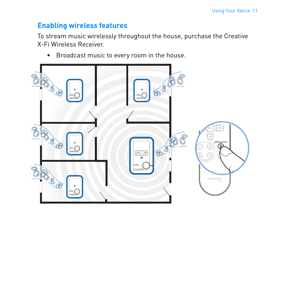 Enabling wireless features | CREATIVE Ipod Xdock User Manual | Page 12 / 25