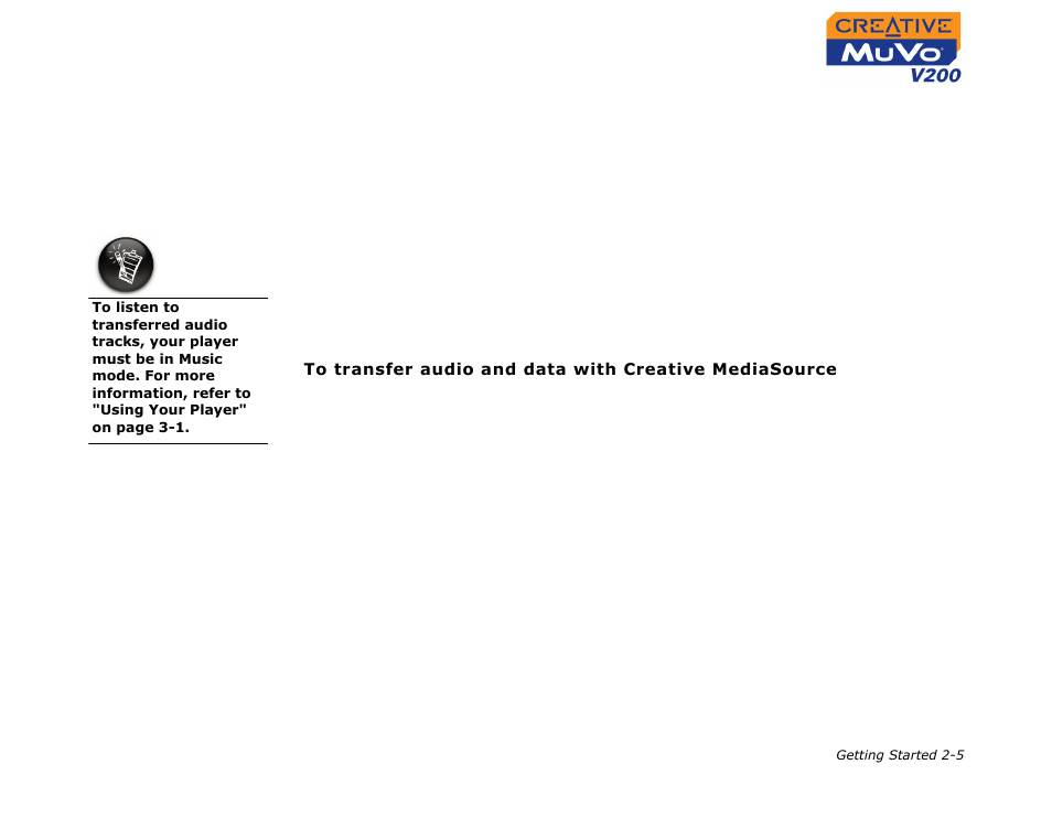 Step 3: transferring audio and data, Step 3: transferring audio and data -5 | CREATIVE MuVo V200 User Manual | Page 18 / 58