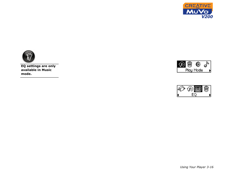 Enhancing audio, Enhancing audio -16 | CREATIVE MuVo V200 User Manual | Page 38 / 58