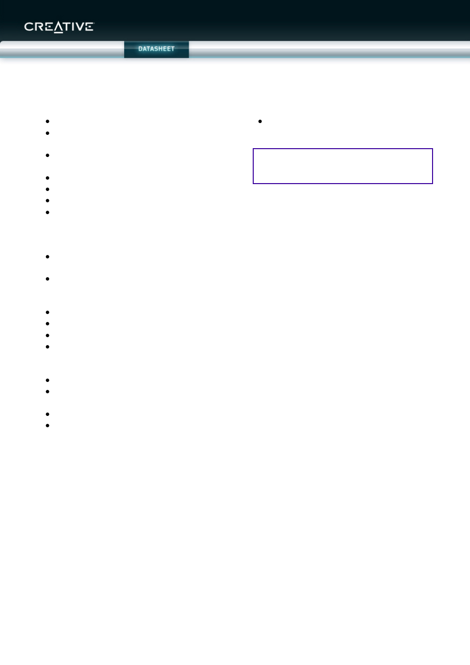 Technical specifications | CREATIVE IM Pro User Manual | Page 2 / 2