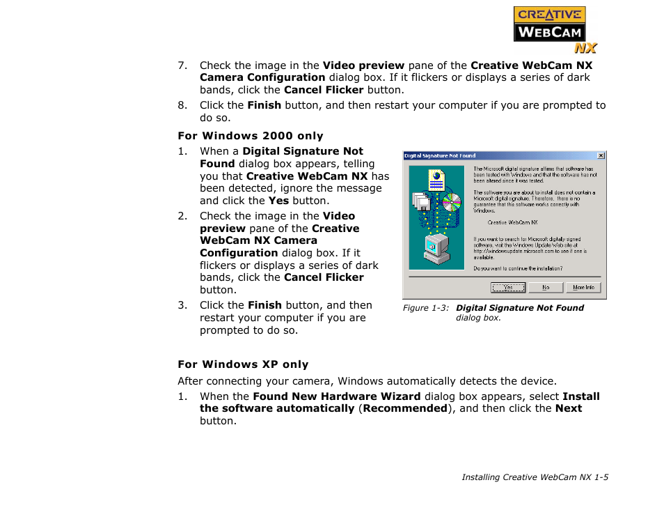 CREATIVE Digital Video Camera Kit WebCam NX User Manual | Page 13 / 31