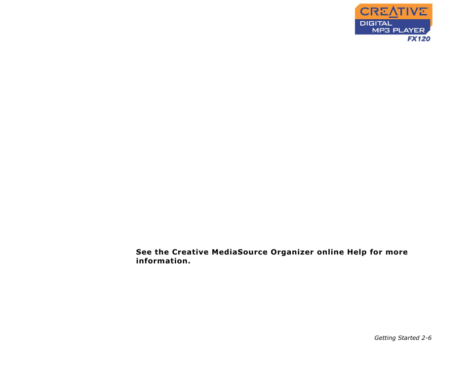 Ripping from a cd, Ripping from a cd -6 | CREATIVE Digtial MP3 Player FX120 User Manual | Page 20 / 61