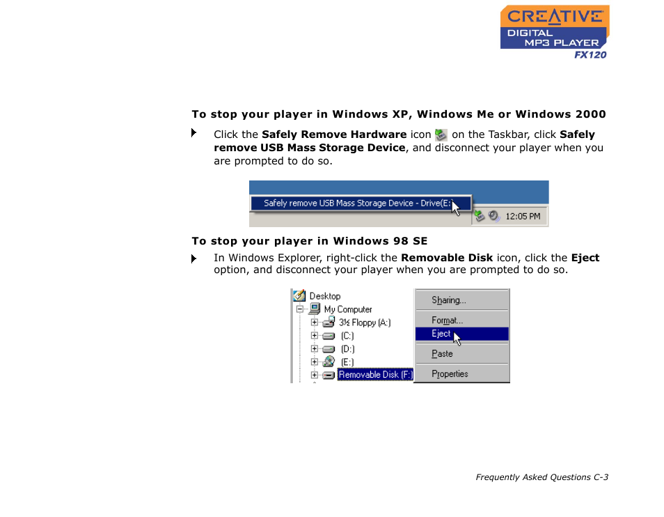 CREATIVE Digtial MP3 Player FX120 User Manual | Page 59 / 61