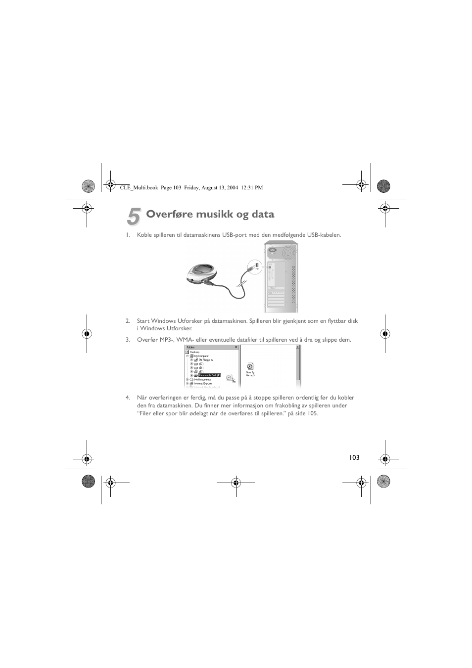 Overføre musikk og data | CREATIVE CLE User Manual | Page 103 / 157