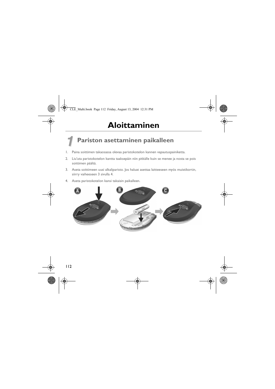 Aloittaminen | CREATIVE CLE User Manual | Page 112 / 157