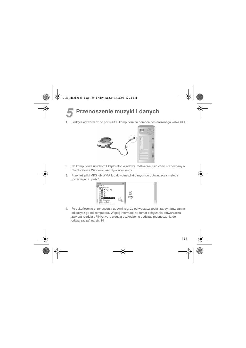 Przenoszenie muzyki i danych | CREATIVE CLE User Manual | Page 139 / 157