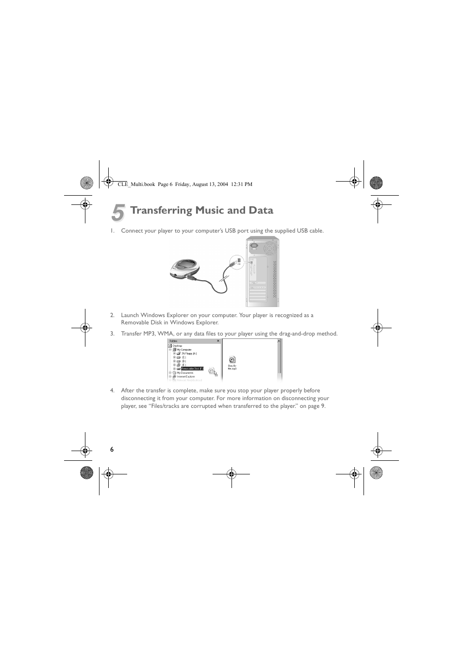Transferring music and data | CREATIVE CLE User Manual | Page 6 / 157