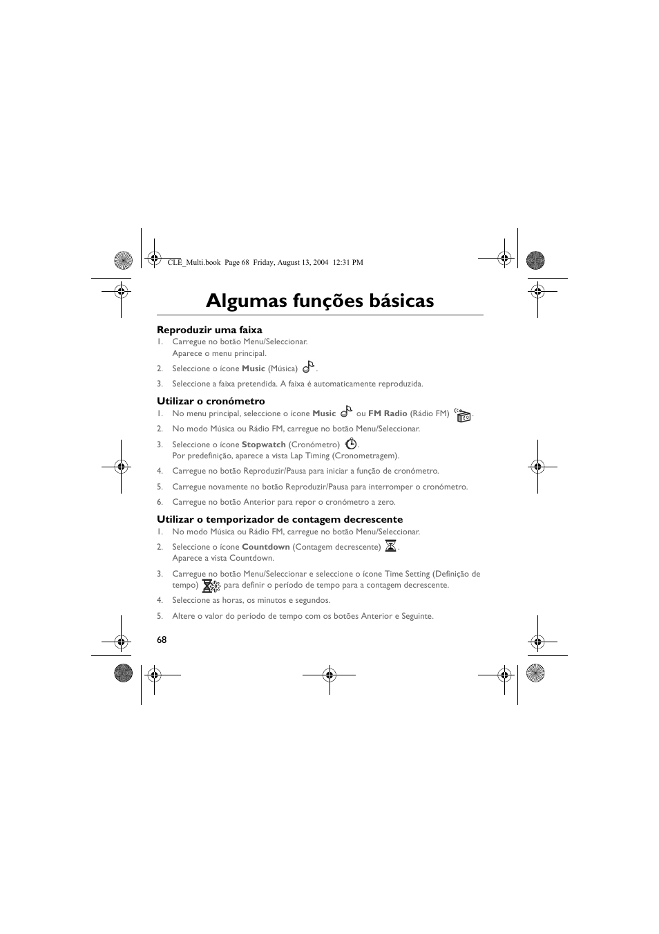 Algumas funções básicas | CREATIVE CLE User Manual | Page 68 / 157