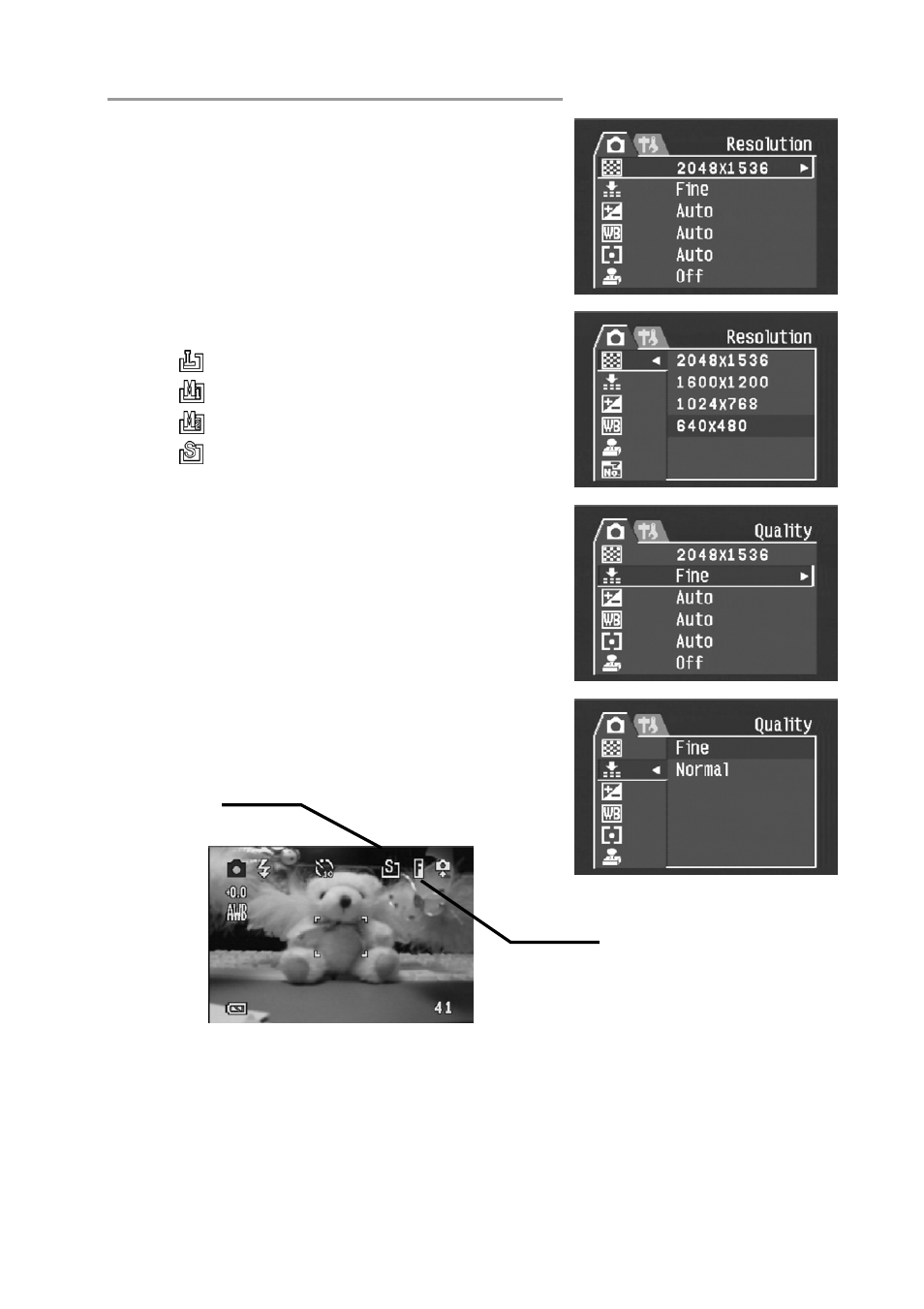 Setting image quality and resolution | CREATIVE DC-CAM 3200Z User Manual | Page 17 / 37