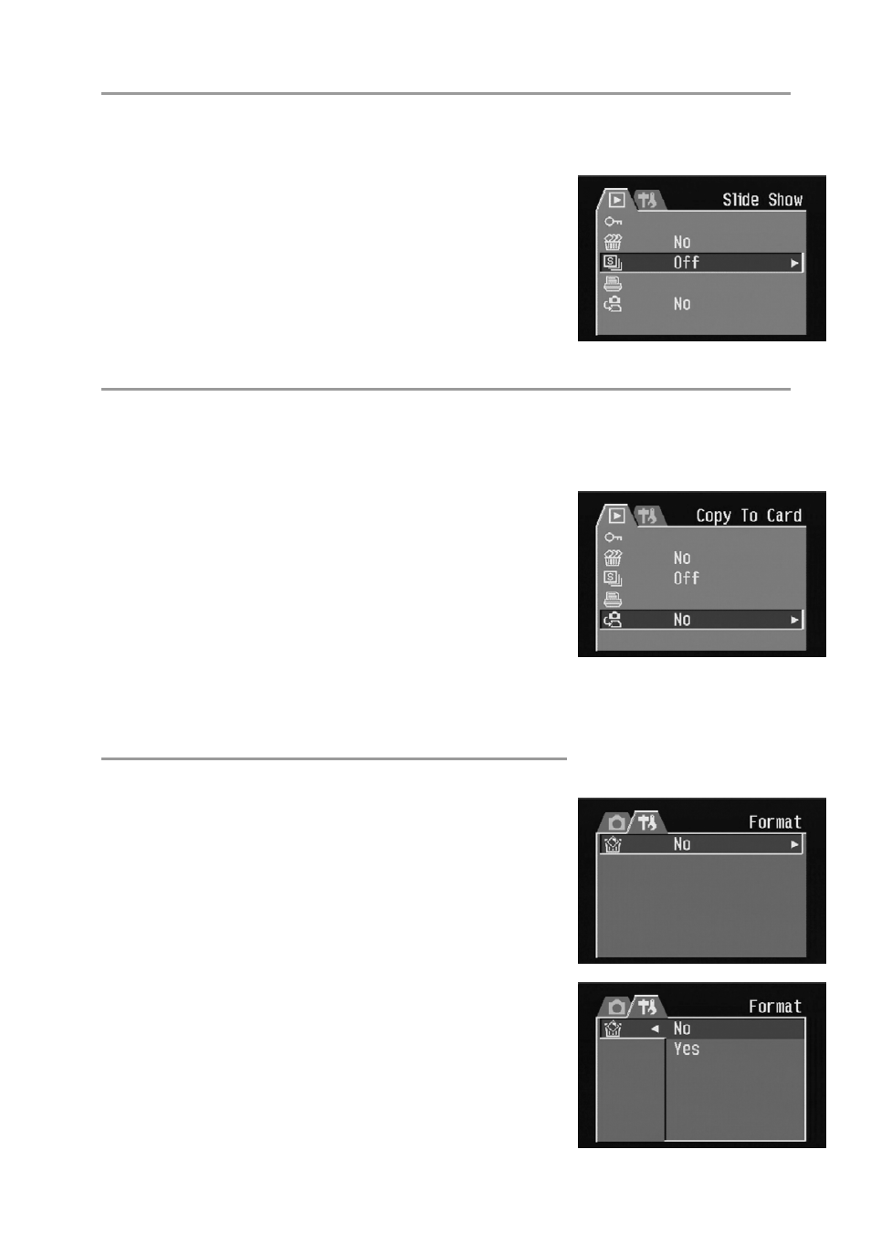 Slide show, Copy to card | CREATIVE DC-CAM 3200Z User Manual | Page 28 / 37