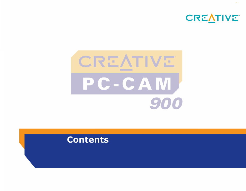 CREATIVE PC-CAM 900 User Manual | Page 3 / 57