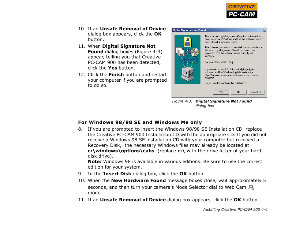 CREATIVE PC-CAM 900 User Manual | Page 36 / 57