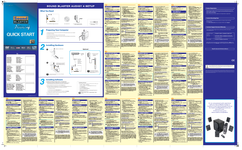 CREATIVE SONIC BLASTER AUDIGY 4 SB002 User Manual | 1 page