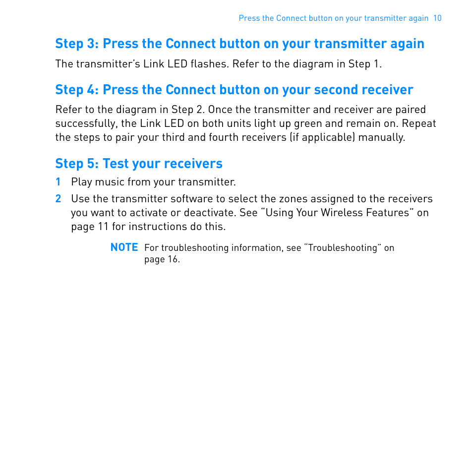 Step 5: test your receivers | CREATIVE WIRELESS RECEIVER SB1122 User Manual | Page 11 / 29