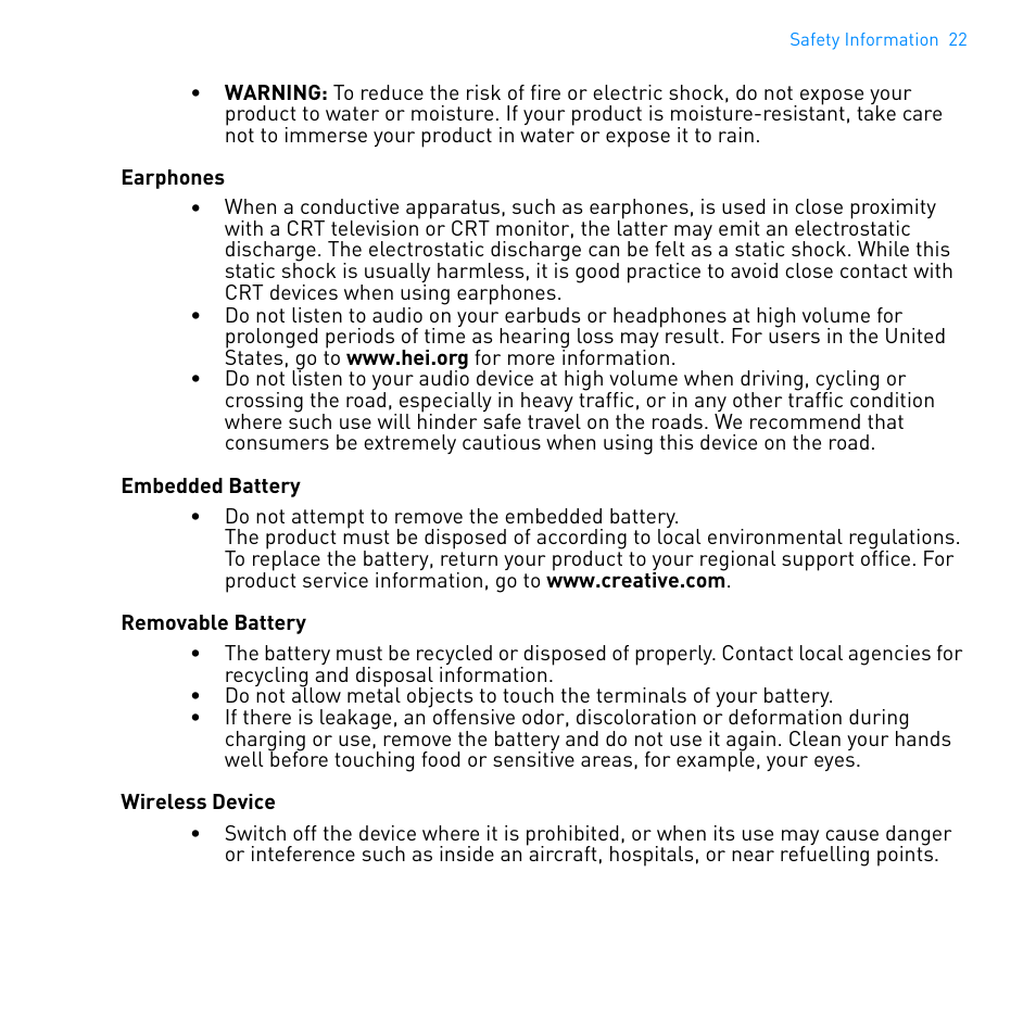 CREATIVE WIRELESS RECEIVER SB1122 User Manual | Page 23 / 29