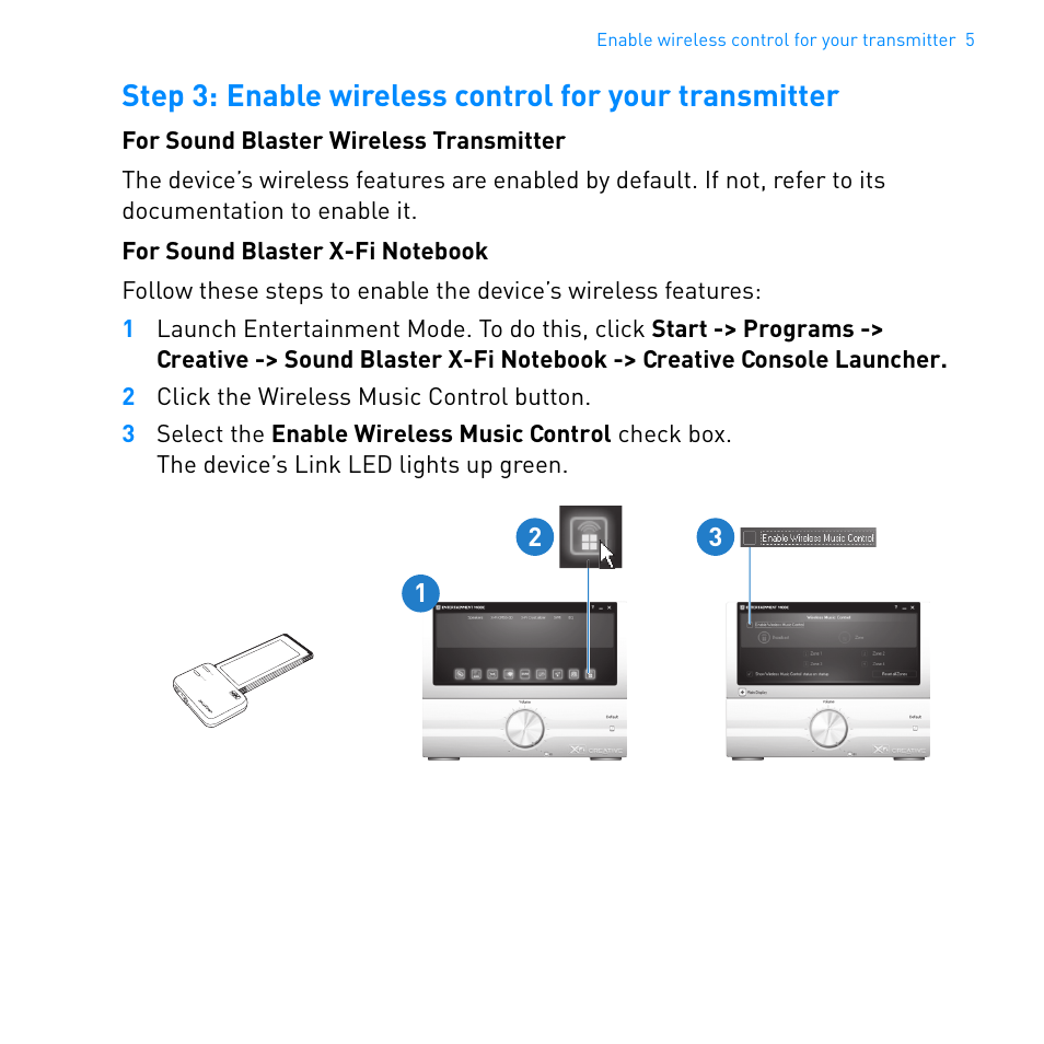 CREATIVE WIRELESS RECEIVER SB1122 User Manual | Page 6 / 29