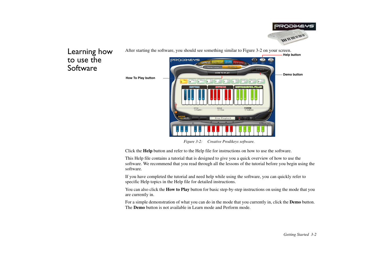 Learning how to use the software, Learning how to use the software -2 | CREATIVE Prodikeys User Manual | Page 19 / 24