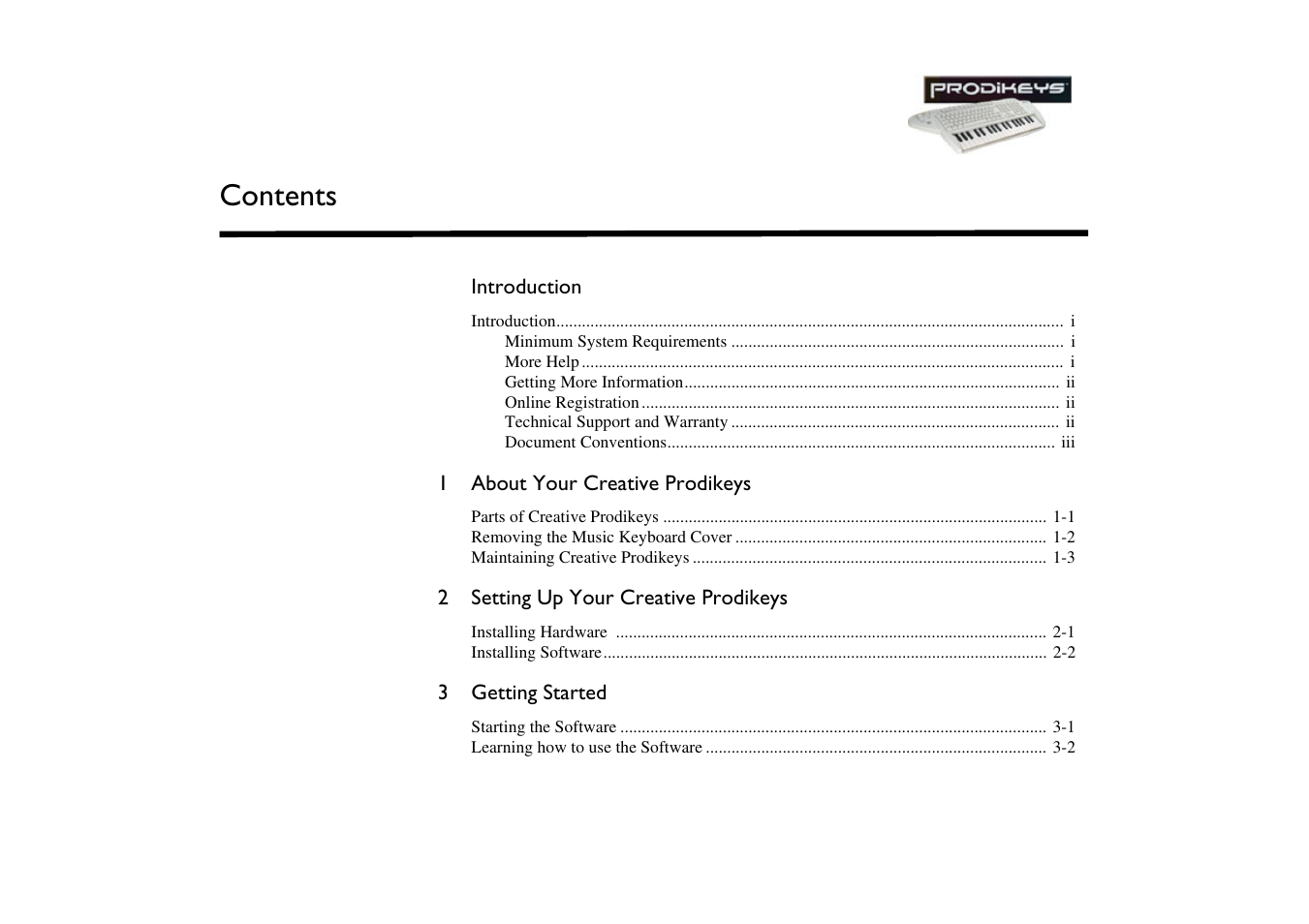 CREATIVE Prodikeys User Manual | Page 4 / 24
