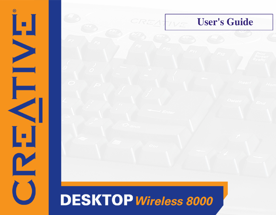 CREATIVE Desktop Wireless 8000 User Manual | 37 pages