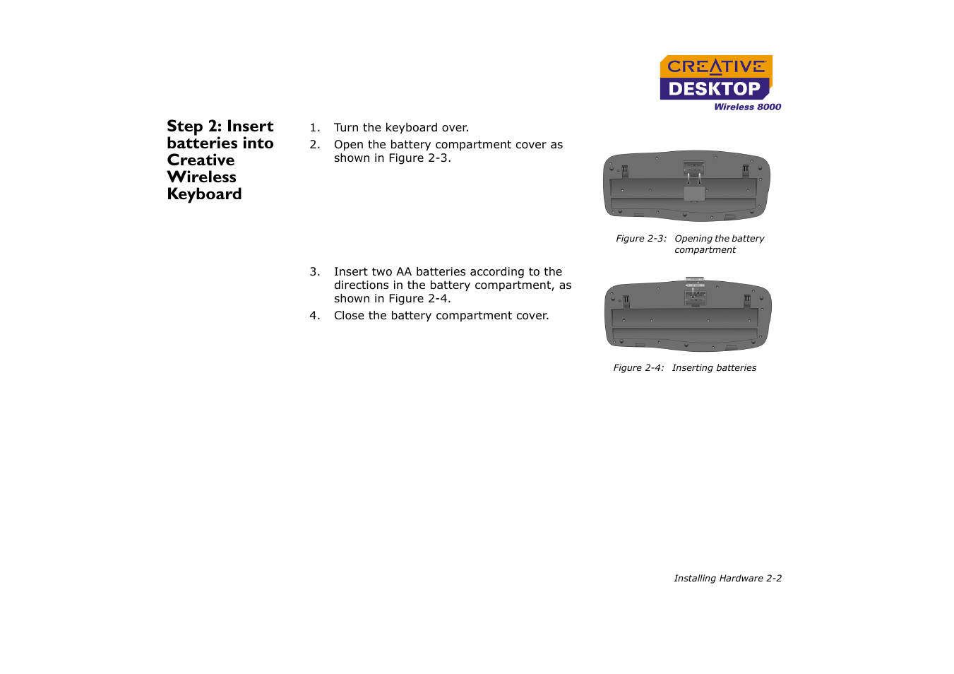 CREATIVE Desktop Wireless 8000 User Manual | Page 18 / 37
